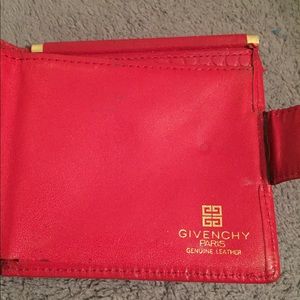 Final Markdown Givenchy red leather wallet